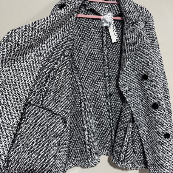 Nwt Bloomchic 18-20 2XL Tweed Lapel Collar Button Up Pocket Coat - Picture 11 of 13